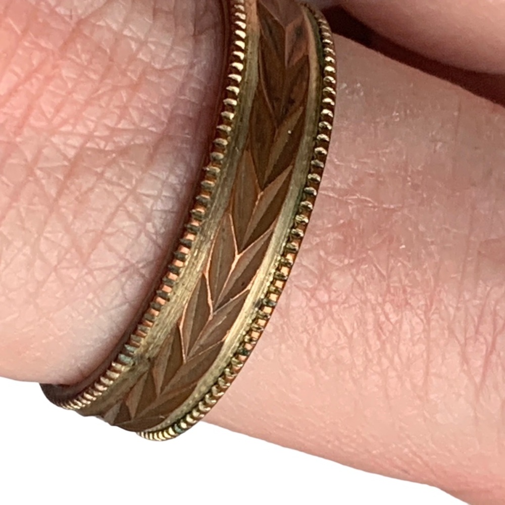 Vintage WM Wheeler Copper Arrow Design Band Men’s Ring Jewelry Wedding Ring
